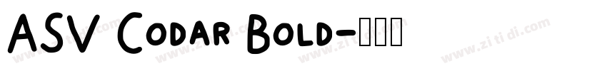 ASV Codar Bold字体转换